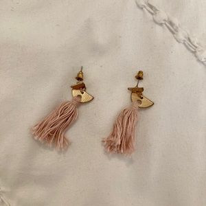 Pink Tassel Earrings